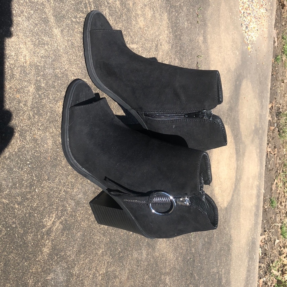 Esprit black open toe boot